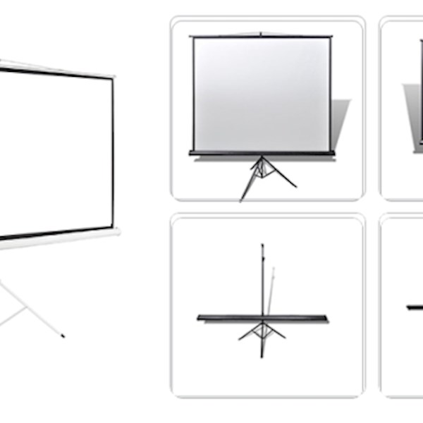 ALLSCREEN Tripod projection screen 244X244CM HD Fabric CTP-9696 Viewing angle 150° 