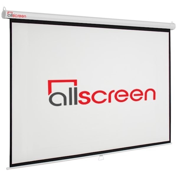  ALLSCREEN MANUAL PROJECTION SCREEN 244X244CM HD FABRIC CWP-9696 Diagonal 136 inch / 345 CM