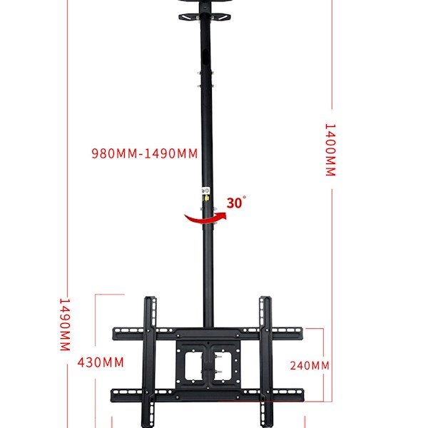 ALLSCREEN TV Ceiling Mount Bracket CTC3270 TV SIZE: 32"-70"