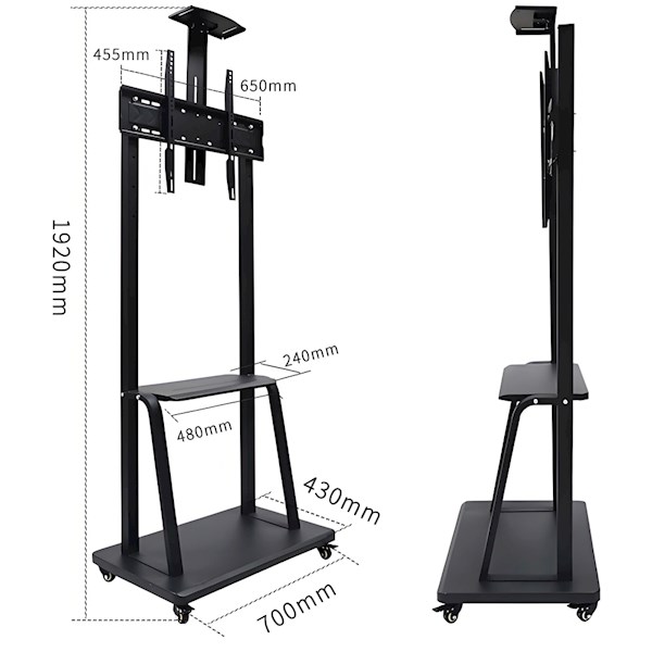 TV Mount With Roller Allscreen C1700, 40"-70", Black